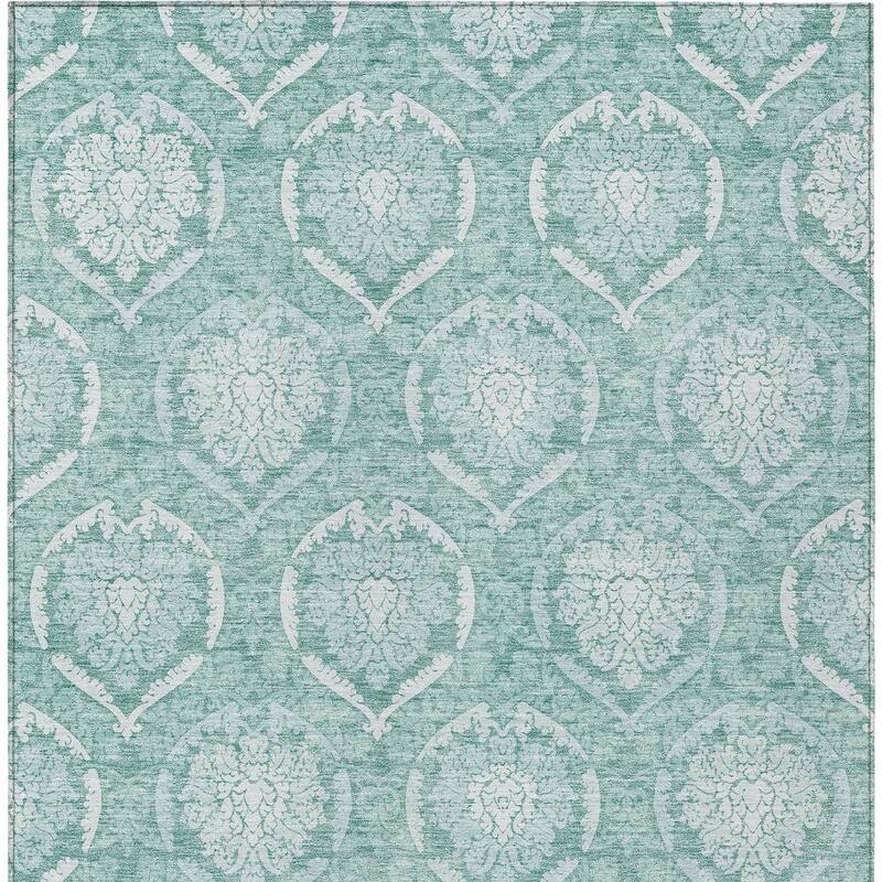 HomeRoots Medallion Transitional Rectangle Outdoor Rug