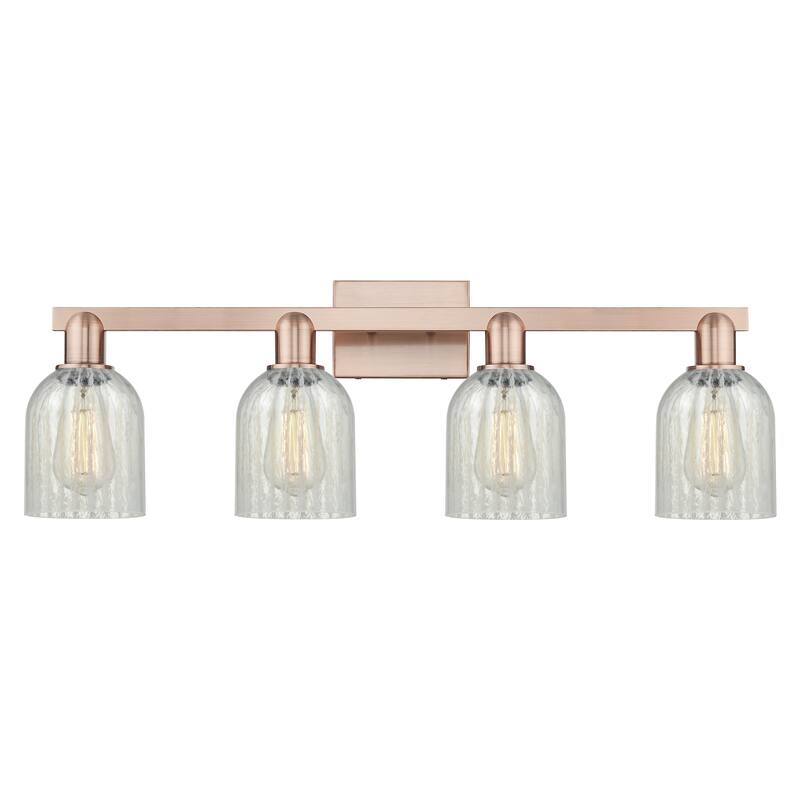 Innovations Lighting Endless Possibilities Arcadia - Caledonia - 4 Light 32" Bath Vanity Light - Mouchette/Antique Copper