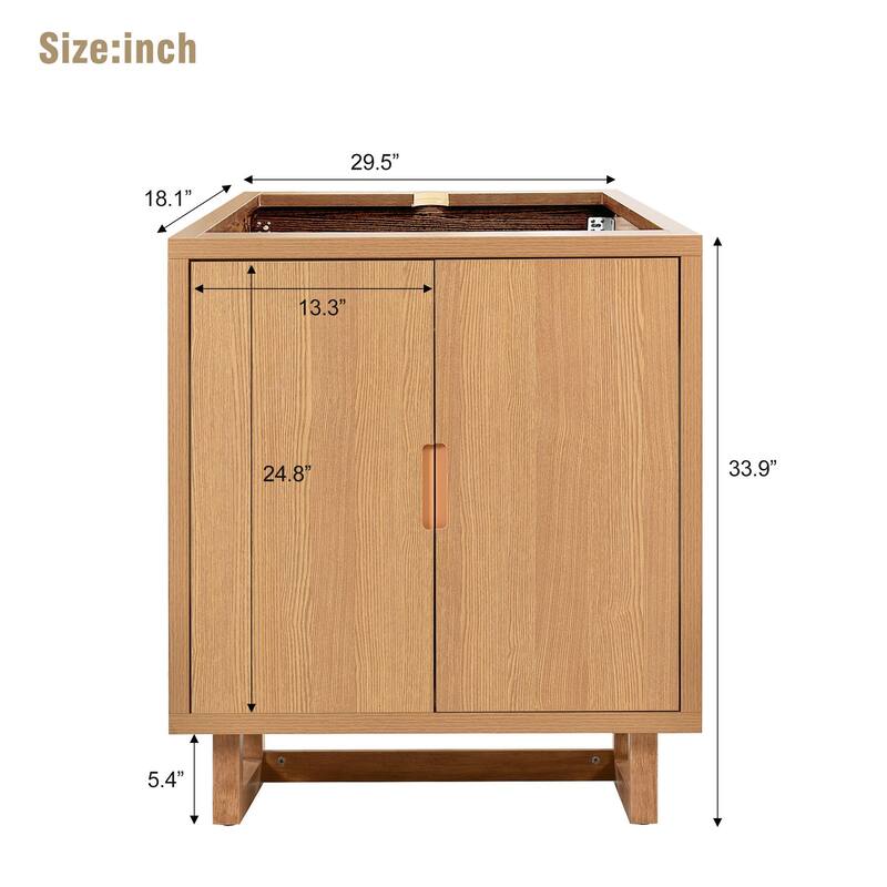 30" Bathroom vanity - Wood - without Sink
