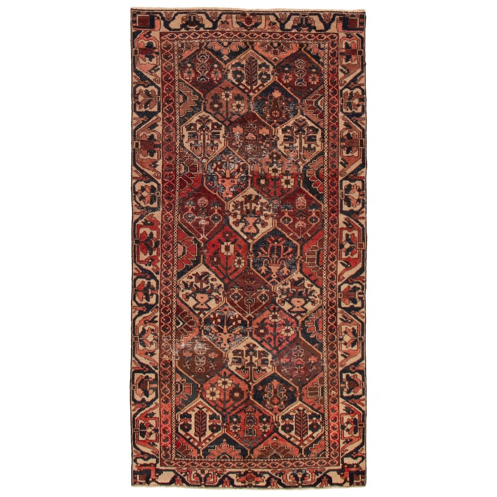 ECARPETGALLERY Hand-knotted Kayseri Vintage Red Wool Rug - 4'5 x 8'11