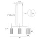 preview thumbnail 7 of 13, Tifany Modern Black 3-Light Chandelier Colored Glass Pendant for Kitchen Island Dining Room - L 30" x W 4.3" x H 17.3"
