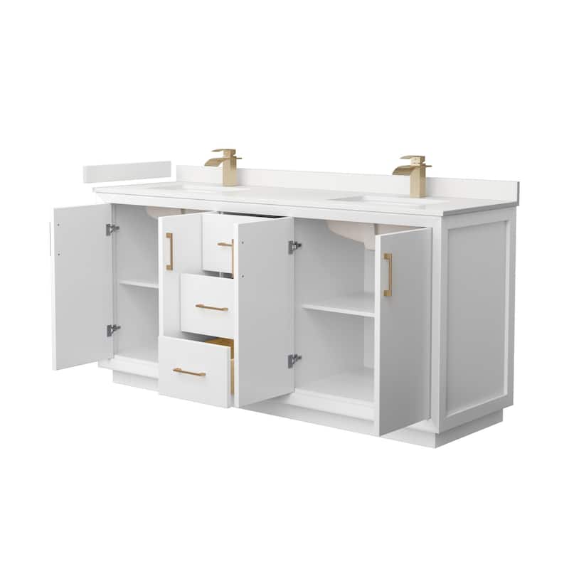 Wyndham Collection WCF414172D-QTZ-UNSMXX Strada 72" Free Standing