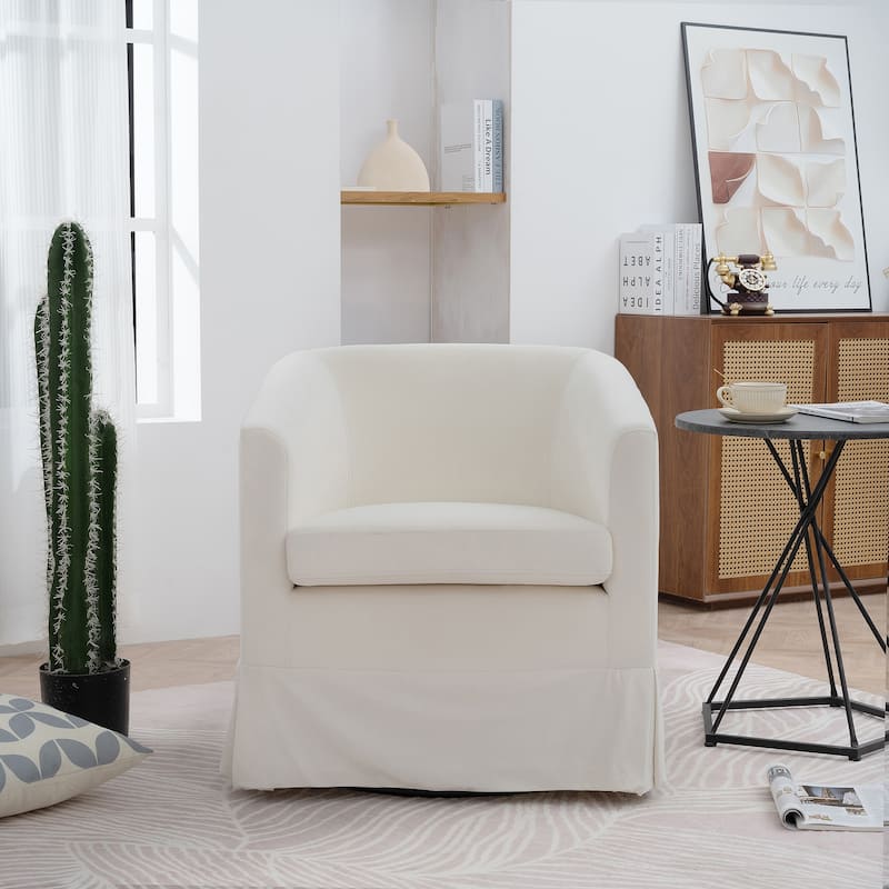 360º Rotating Upholstered Swivel Chair - 26.38 x 27.36 x 29.33