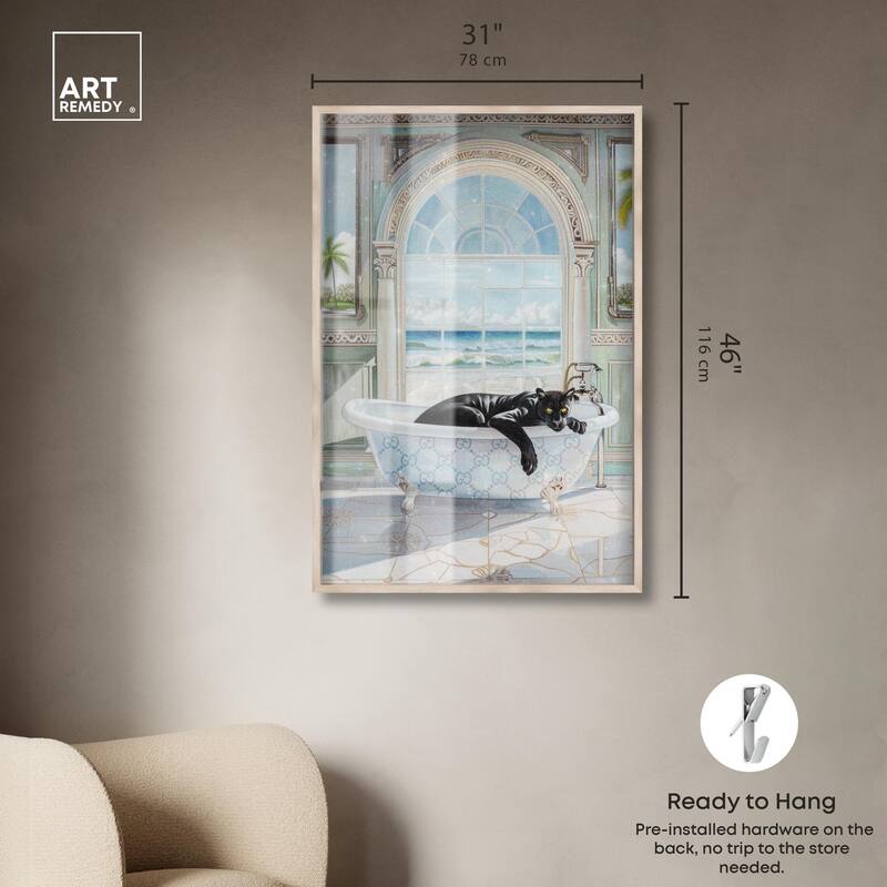 Panther Arch Bathroom Glam Shadowbox by Art Remedy