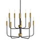 preview thumbnail 1 of 10, Lark 83636 Austen 10 Light 30" Wide Candle Style Chandelier Black