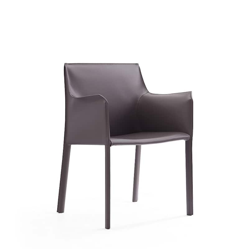 Paris Saddle Leather Dining Room Armchair (Set of 2)
