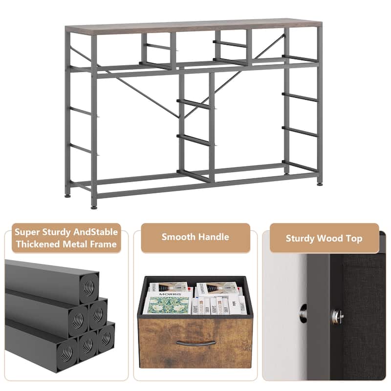 Modern Dresser TV Stand with 10 Drawers - n/a