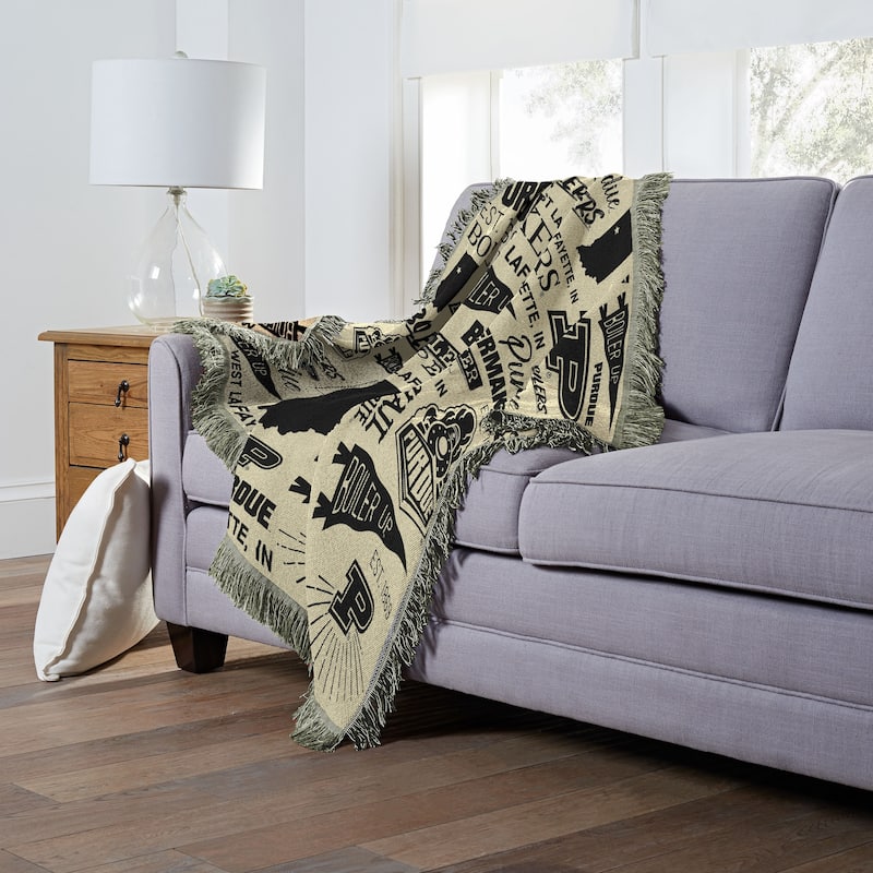 NCAA Mapping Jacquard Throw Blanket