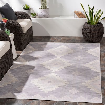 Gerta Indoor/ Outdoor Southwestern Diamond Area Rug