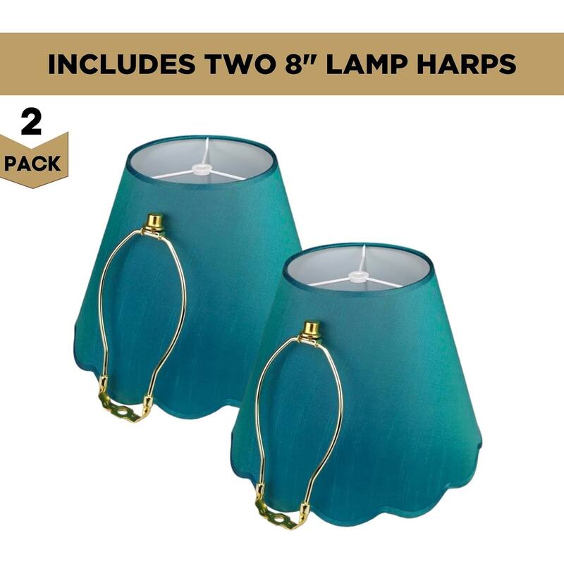 Royal Designs Scallop Empire Lamp Shade Set of 2 - 7 x 13 x 10
