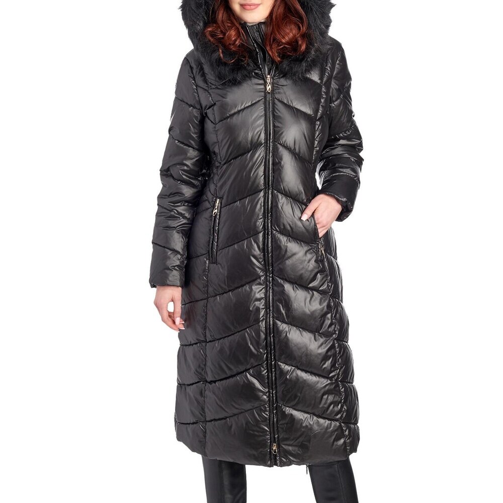 womens black parka with fur hood