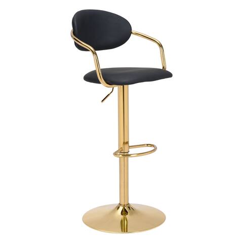 Chavez Bar Chair Black & Gold - N/A