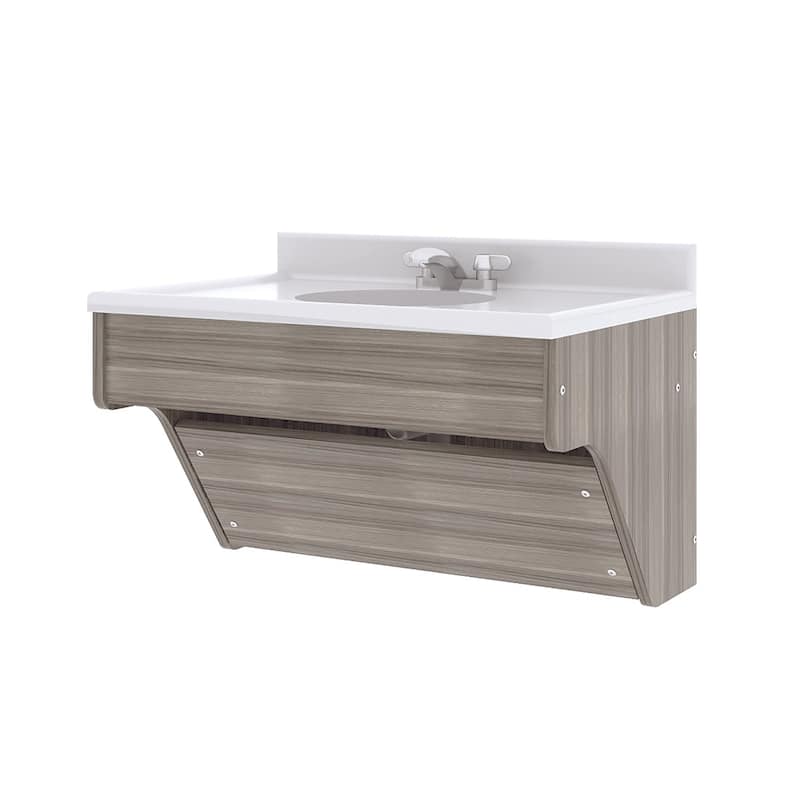 Tot Mate Single Laminate Wall Vanity - 31" x 21" x 21.5"; Unassembled