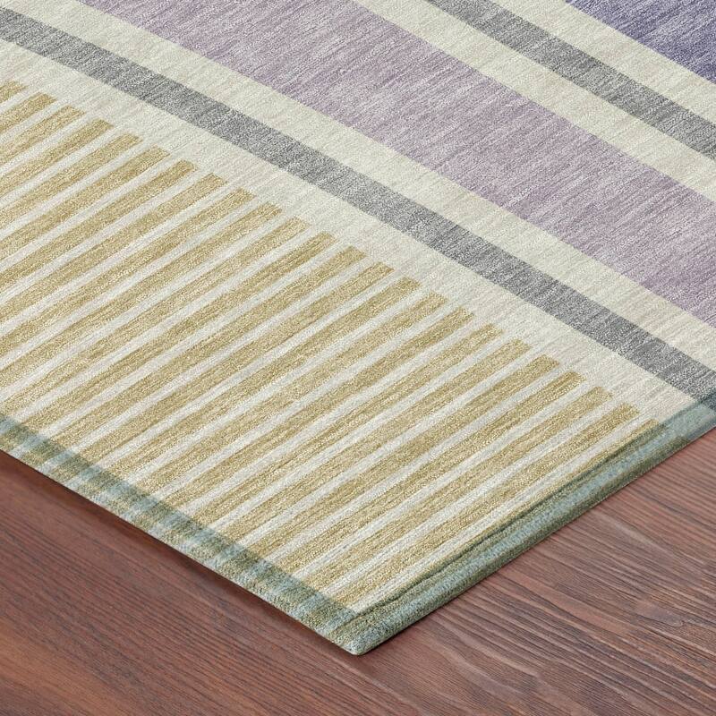 Machine Washable Indoor/ Outdoor Contemporary Keely Chantille Rug
