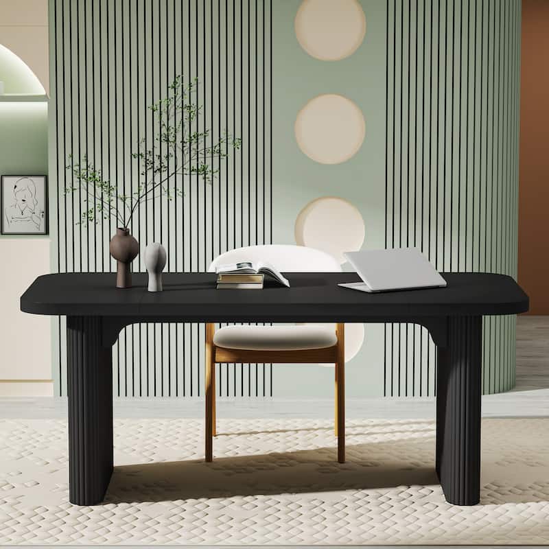 63'' W Wooden Executive Computer Desk for Home Office