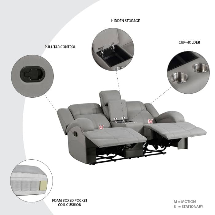 Sherwood Manual Double Reclining Loveseat