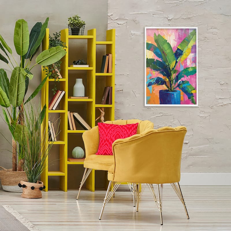 Stupell Modern Bright House Plant Framed Giclee Art Design By LSR Design Studio