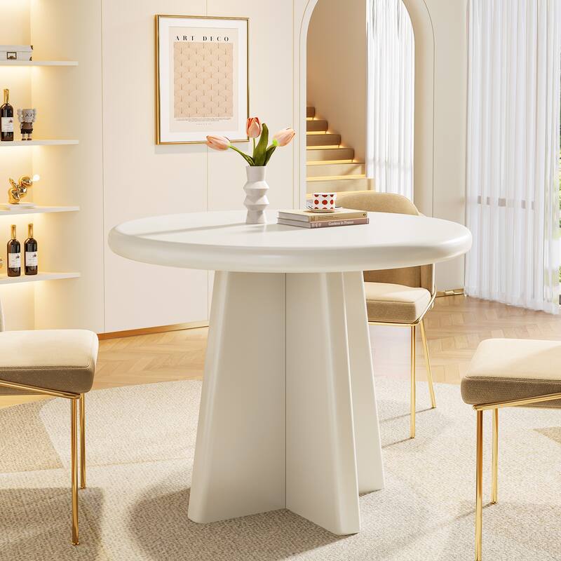 Small Modern Dining Table with Sturdy Base