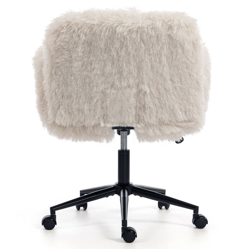 Criss Cross Chair with 5-Gear Adjustable Armrests & Wheels, Ergonomic Thickened Backrest Swivel Desk Chair for Home Office