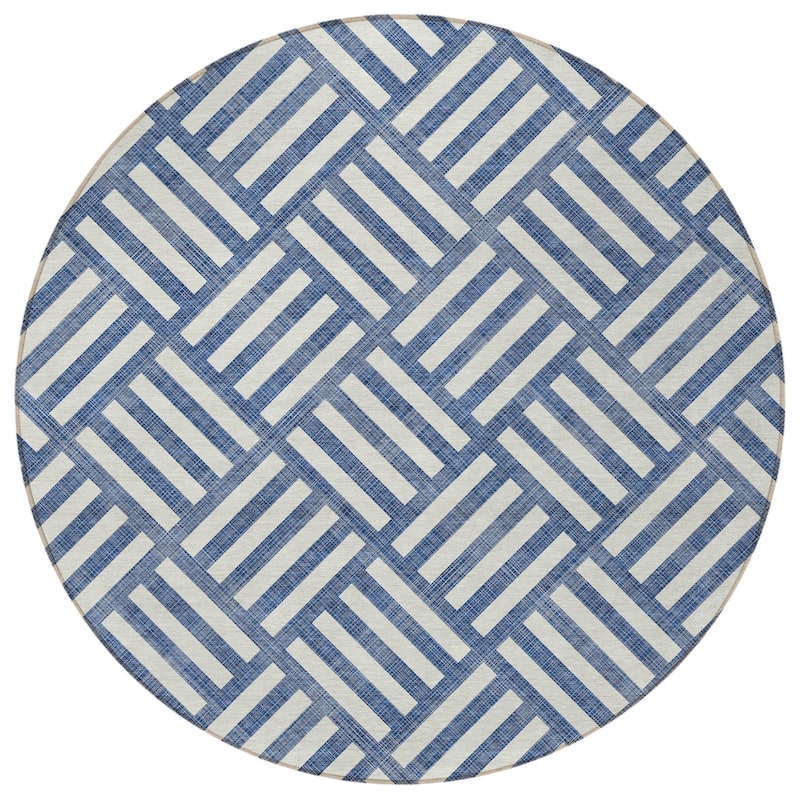HomeRoots Geometric Transitional Rectangle Outdoor Rug