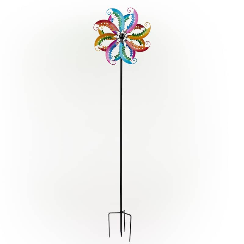 Alpine Corporation Outdoor Wind Spinner Stake Yard Decoration