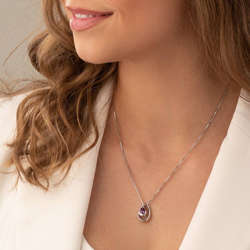 0.5 ct Amethyst Pendant in Sterling Silver