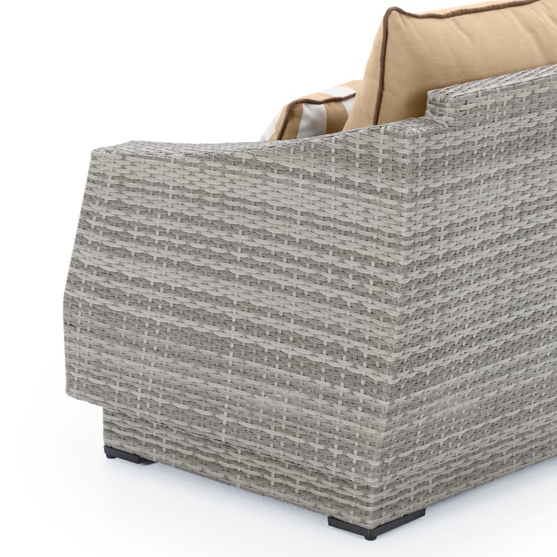 Cannes 6 Piece Sunbrella Outdoor Patio Sectional & Table