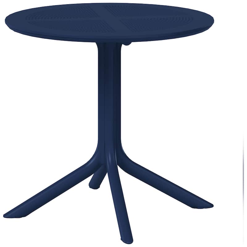 Frond and Form 31.5 Inch Outdoor Round Dining Table - Navy Blue
