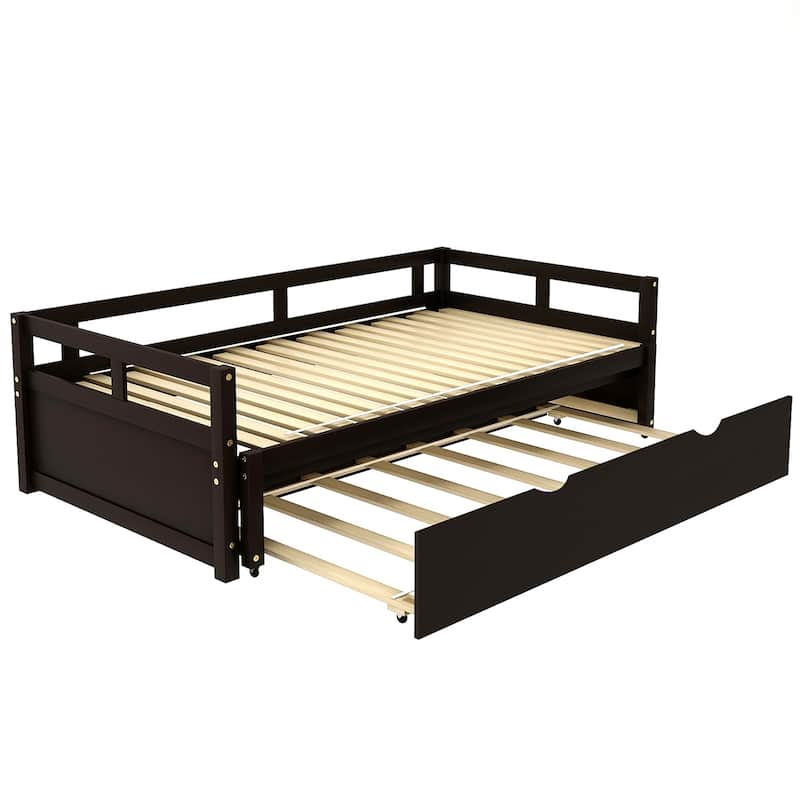 Merax Twin/King Expandable Sleeper Daybed with trundle
