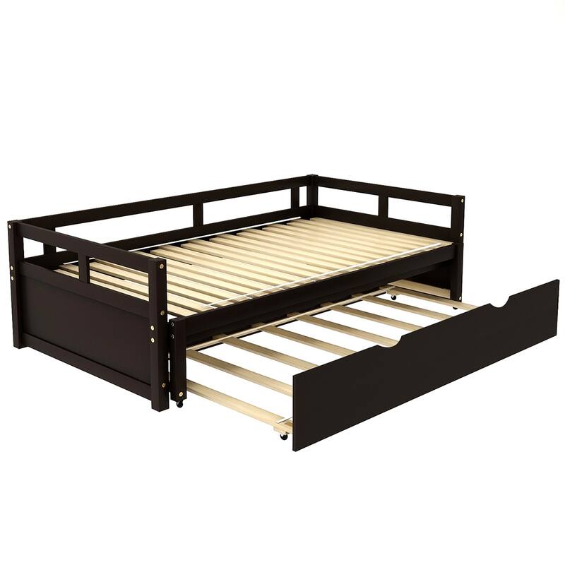 Merax Twin/King Expandable Sleeper Daybed with trundle