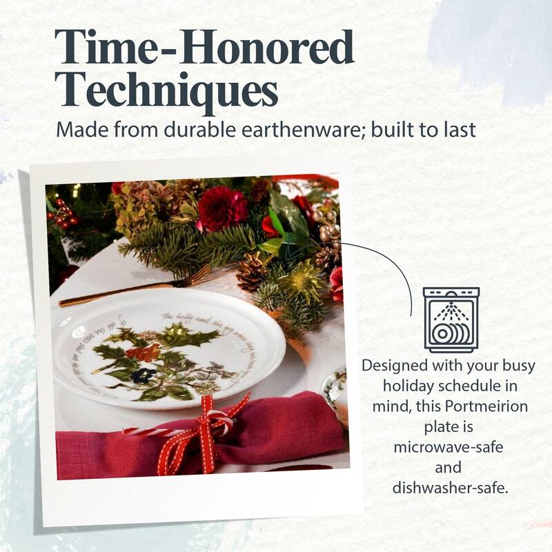 Portmeirion Christmas The Holly and Ivy Set of 4 Plates