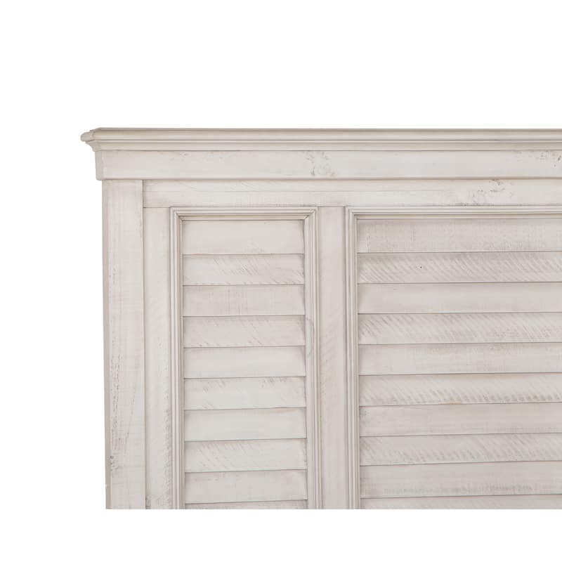 Magnussen Home Newport Alabaster Queen Shutter Panel Bed