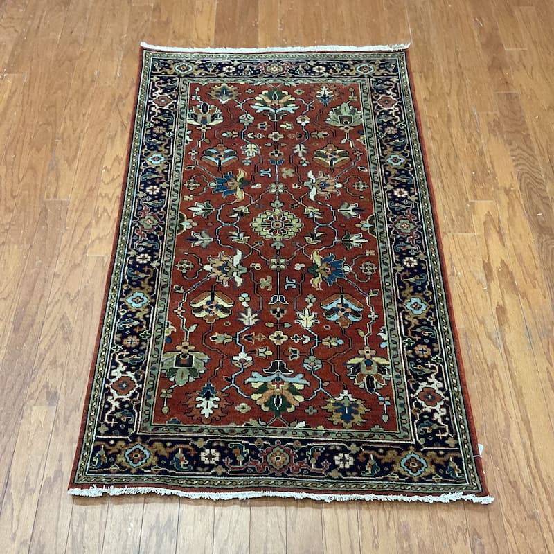 HERAT ORIENTAL Hand-knotted 3' x 5'1 Indo Serapi Wool Rug - 3' x 5'1"