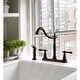 preview thumbnail 9 of 9, Design House Double Handle Kitchen Faucet With Escutcheon Plate and