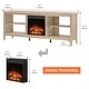 preview thumbnail 26 of 43, Wood Fireplace TV Stand for 75 Inch TV Entertainment Center, 70 Inch