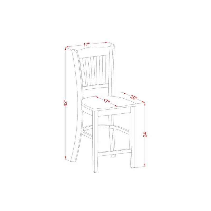 Set of 2 Counter Height Wooden Bar Stools with Backrests, Comfortable Kitchen Island Chairs for Dining or Bar