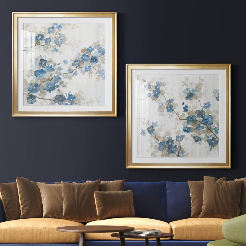 Dogwood in Blue I Premium Framed Print - Ready to Hang