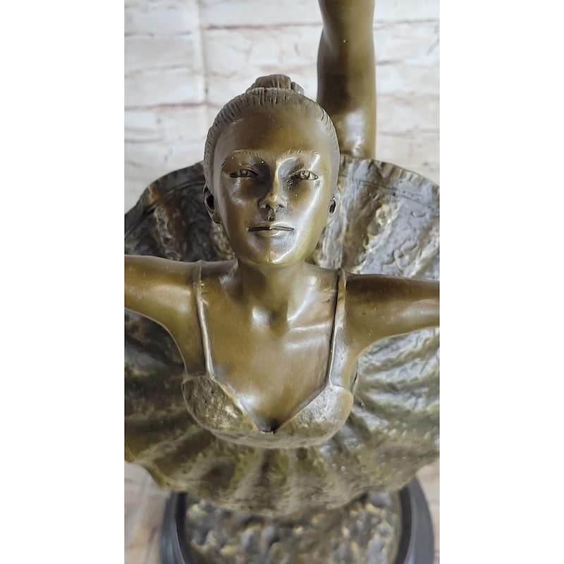 Extra Large Signed Original Clic Artwork Ballerina Bronze Sculpture Statue