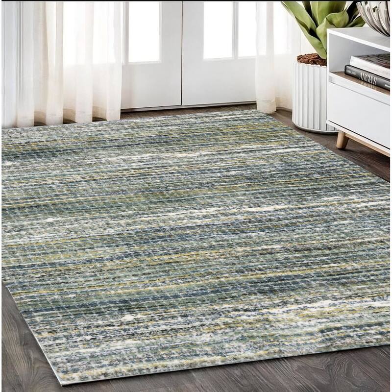 HomeRootsGeometric Industrial Runner Area Rug - 90.55' X '62.99' X '0.98