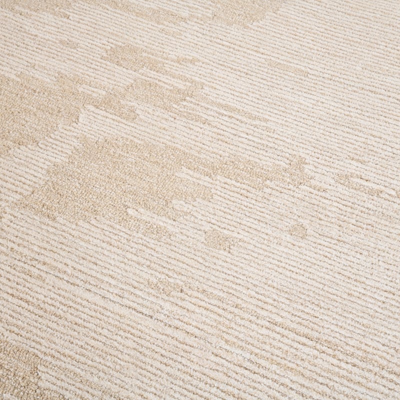 Mohave Ivory and Sand Abstract Hand-Hooked Area Rug 2' x 3'