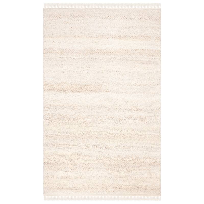SAFAVIEH Handmade Casablanca Shag Tribal Grey Wool Rug