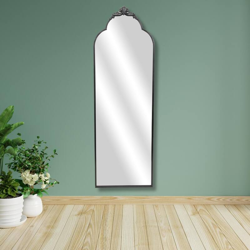 Victorian Framed Floor Mirror - 65" - Black