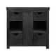 preview thumbnail 9 of 52, Vintner's Freestanding Reclaimed Oak Bathroom Vanity (Base Only) 36" - Noir