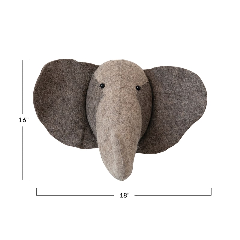 Handmade Wool Felt Head Wall Hanging