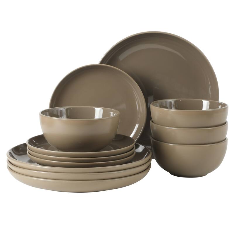 Gibson Home Rockaway 12pc Dinnerware set - Brown
