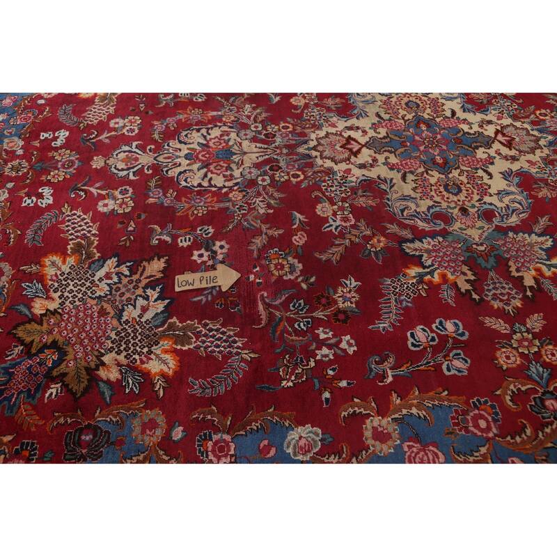 Floral Kashmar Persian Antique Area Rug Handmade Wool Carpet - 10'3"x 12'10"