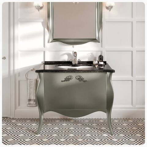 Eviva Ritz 34 Inch Silver Bathroom Vanity