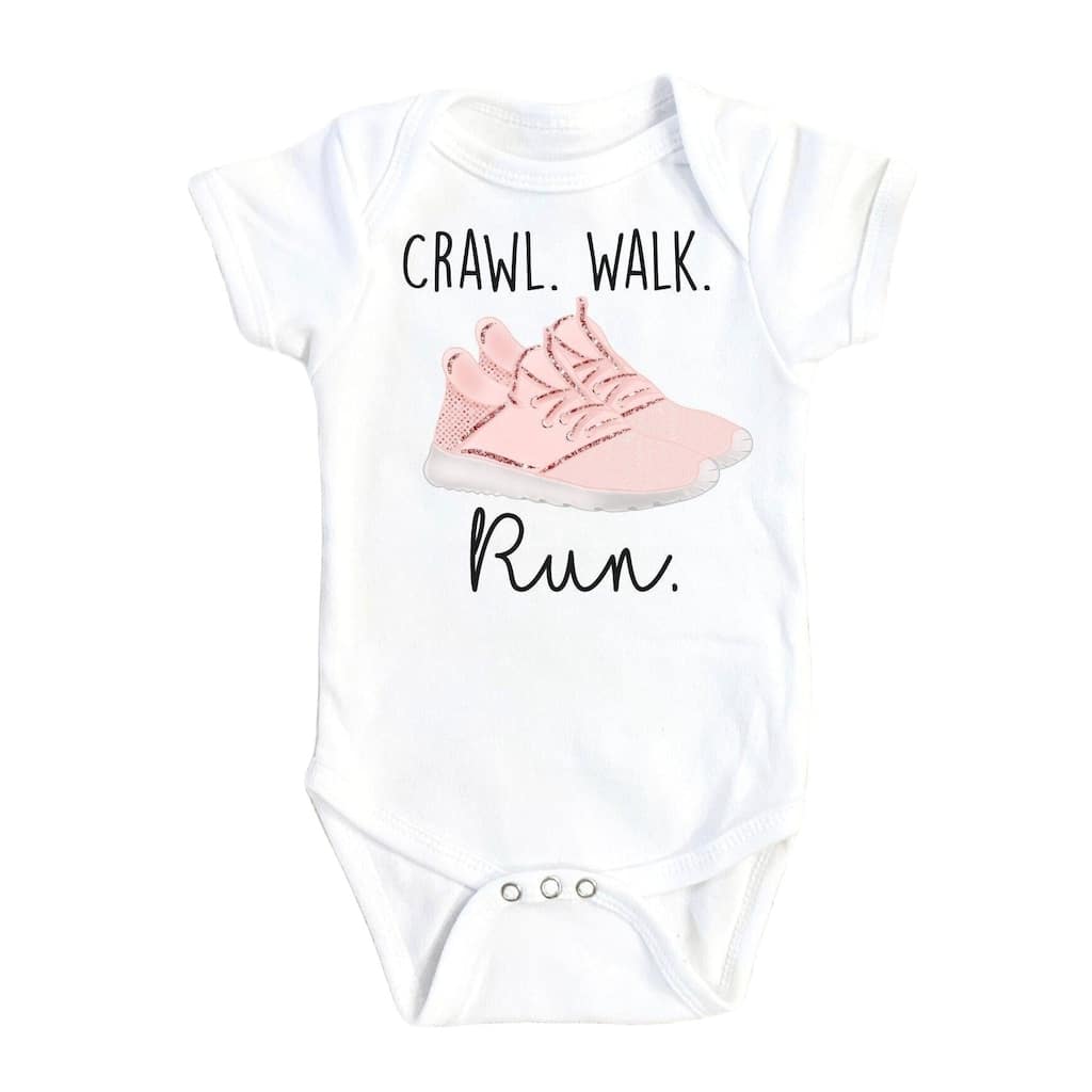Running - Baby Boy Girl Clothes Infant Bodysuit Funny Cute Newborn 1B