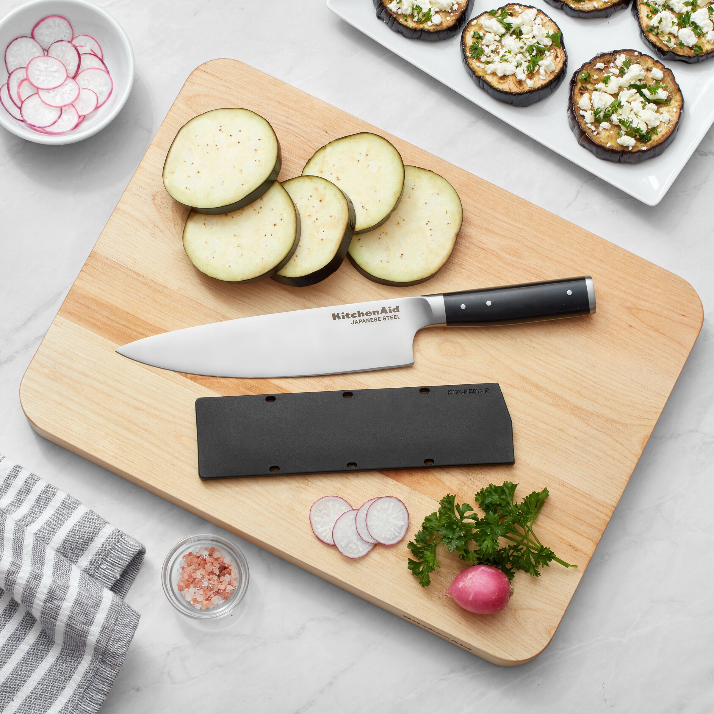 KitchenAid Classic Paring Knife with Endcap and Custom-Fit Blade Cover,  3.5-inch, Sharp Kitchen Knife, High-Carbon Japanese Stainless Steel Blade