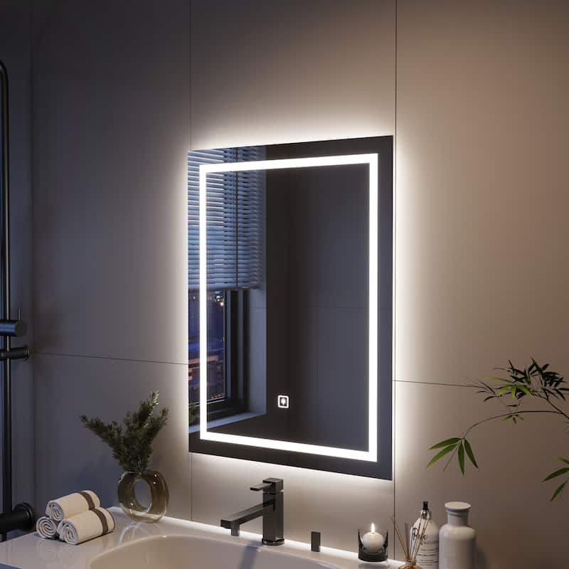 Smart Dimmable LED Bathroom, Vanity Mirror with Touch Switch